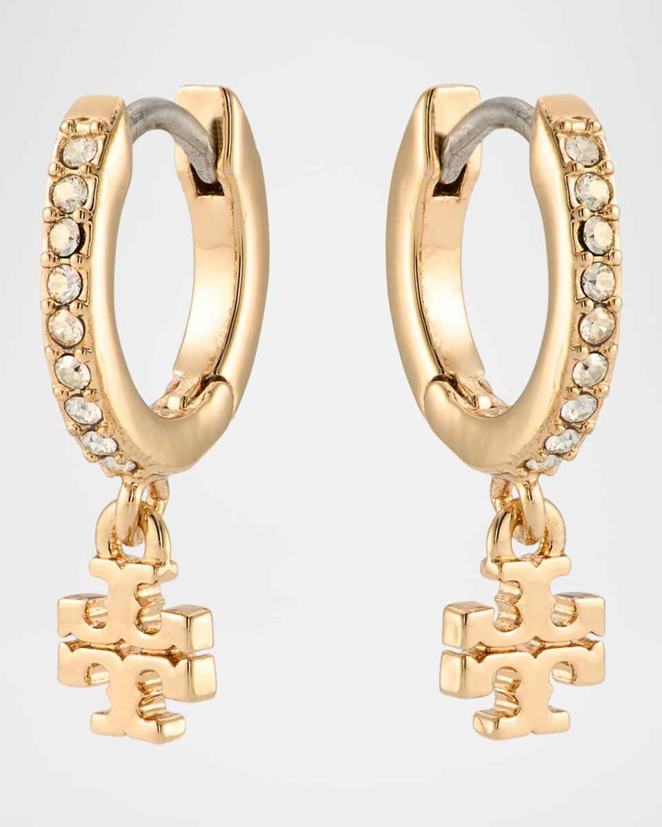 Eleanor Pave Huggie Earrings